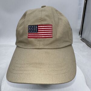 Alternative Baseball Cap Unisex Khaki Tan Patriotic Flag Adjustable Primebroker
